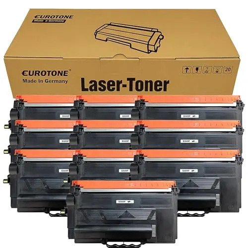 10x Eurotone Toner kompatibel für Brother 3600XL – Schwarz – für Brother DCP-L 5510 DW, Brother HL-L 5210 DN