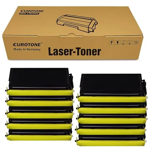 10x Eurotone Toner kompatibel für Brother TN-3060 – Schwarz – für Brother DCP-8040, Brother DCP-8040 LT