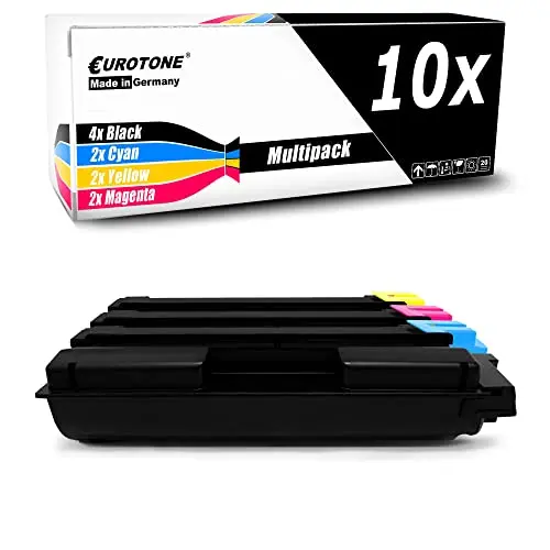 10x Eurotone Toner kompatibel für Kyocera TK-5270 – Schwarz/Cyan/Magenta/Gelb – für Kyocera ECOSYS M 6230 cidn, Kyocera ECOSYS M 6230 cidnt