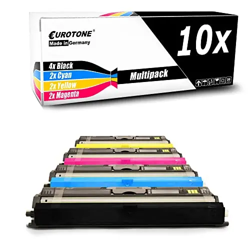 10x Eurotone Toner kompatibel für Xerox 106R01466 – Schwarz/Cyan/Magenta/Gelb – für 6121MFP, 6121S