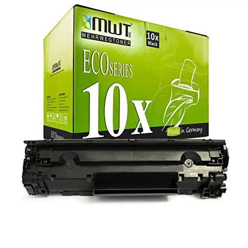 10x Mehrwegtoner Toner kompatibel für HP CB435A – Schwarz – für HP LaserJet P 1005, HP LaserJet P 1006