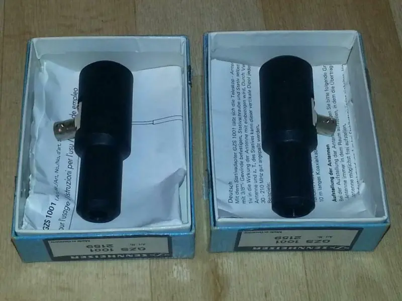 2 SENNHEISER GZS 1001; Stecker/Verlängerung für Mikrofone, NEU &