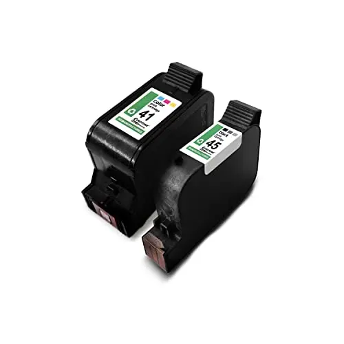 2x Eurotone Tintenpatrone kompatibel für HP 1150C – Mehrfarbig/Schwarz – für 45XL, 51645AE