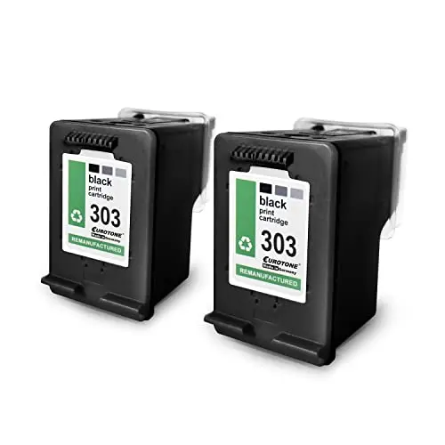 2x Eurotone Tintenpatrone kompatibel für HP 303XL – Schwarz – für HP Envy Inspire 7200 Series, HP Envy Inspire 7221 e