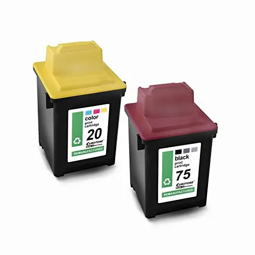 2x Eurotone Tintenpatrone kompatibel für Lexmark 20XL – Mehrfarbig/Schwarz – für HP OfficeJet 6000, HP OfficeJet 6000 Series