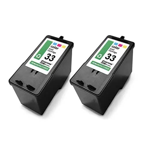2x Eurotone Tintenpatrone kompatibel für Lexmark 33XL – Mehrfarbig – für HP OfficeJet 6100 e-Printer, HP OfficeJet 6600 e-All-in-One