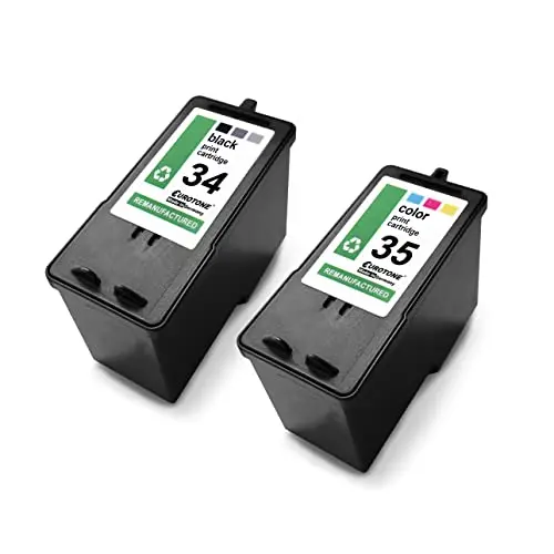 2x Eurotone Tintenpatrone kompatibel für Lexmark 34XL – Mehrfarbig/Schwarz – für HP OfficeJet 6800 Series, HP OfficeJet 6812