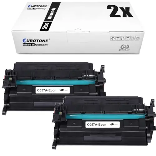 2x Eurotone Toner kompatibel für Canon CRG057H – Schwarz – für MF443dw, MF445dw