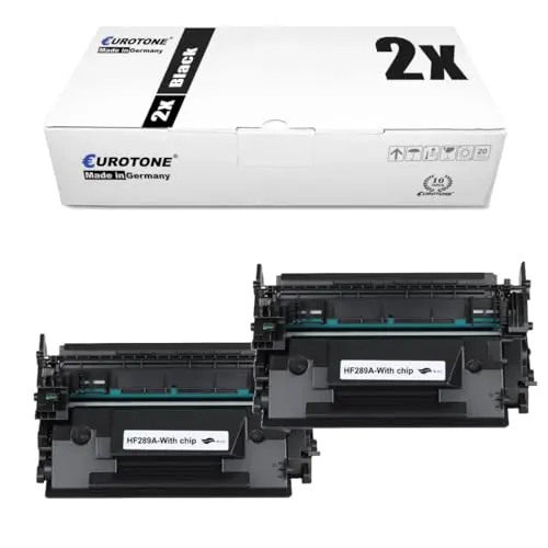 2x Eurotone Toner kompatibel für HP CF289A – Schwarz – für HP LaserJet Enterprise Flow MFP M 528 c, HP LaserJet Enterprise Flow MFP M 528 Series