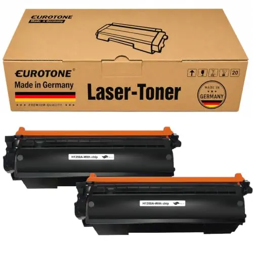 2x Eurotone Toner kompatibel für HP W1350A – Schwarz – für HP LaserJet MFP M 232 d, HP LaserJet MFP M 232 dwc