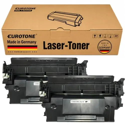 2x Eurotone Toner kompatibel für HP W1490A – Schwarz – für HP LaserJet Pro 4002 dn, HP LaserJet Pro 4002 dw