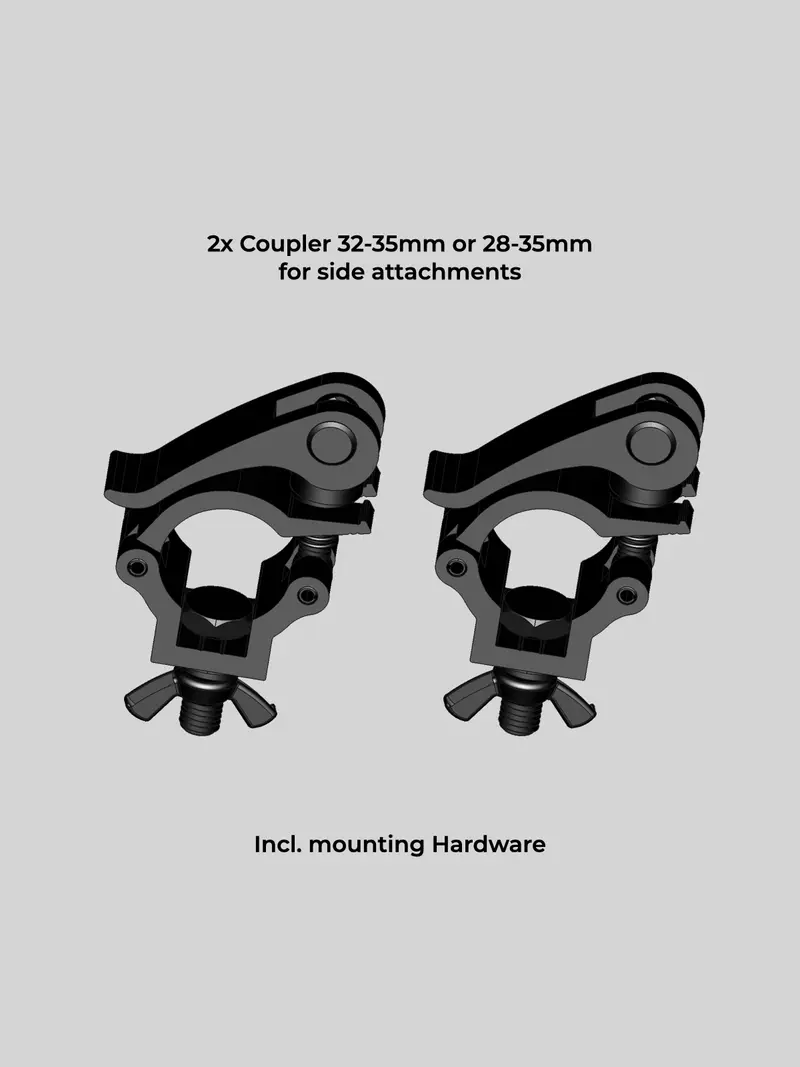 2x Half Couplers (SET) for 32-35mm or 28-32mm Poles