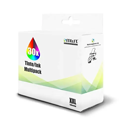 30x Kraft Office Supplies Tintenpatrone für Canon CLI551 – Schwarz/Cyan/Magenta/Gelb – für Canon Pixma IP 7200 Series, Canon Pixma IP 7240