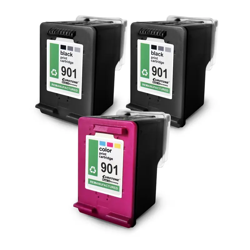 3x Alternative Tintenpatronen für HP 901XL