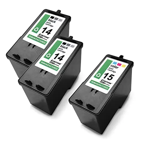 3x Eurotone Tintenpatrone kompatibel für Lexmark 14XL – Mehrfarbig/Schwarz – für 18C2080E, 15XL