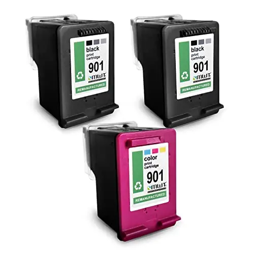 3x Mehrwegtoner Tintenpatrone kompatibel für HP 901XL – Schwarz/Cyan/Magenta/Gelb