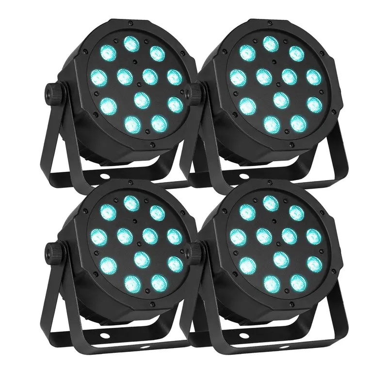 4 x BeamZ "SlimPAR 37" 12x 4 Watt RGBW LED Scheinwerfer