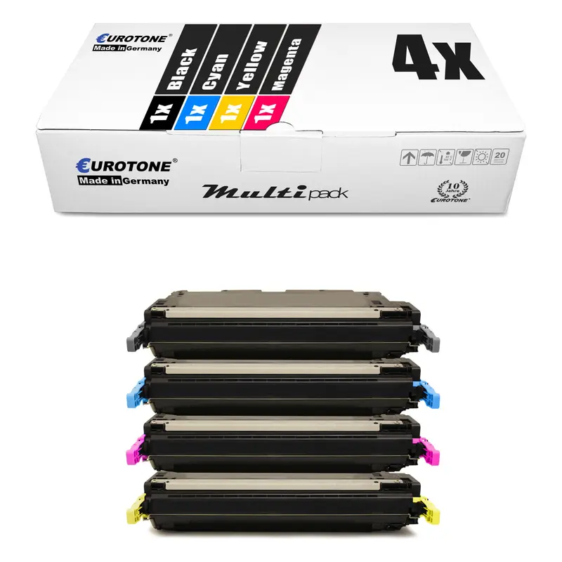 4x Alternative Toner für HP C9720A-23A 641A