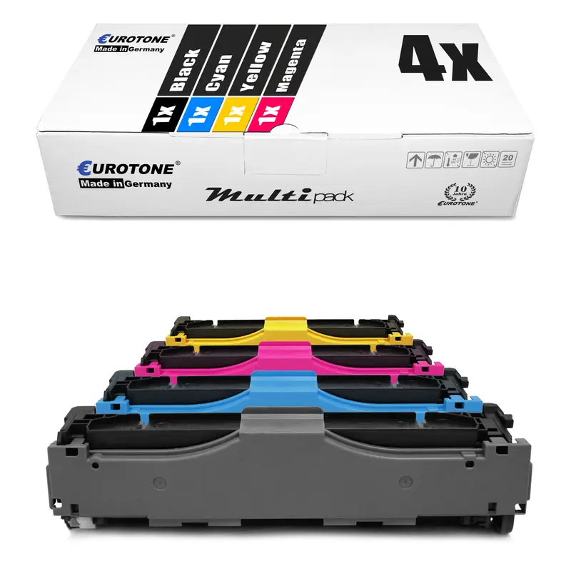 4x Alternative Toner für HP CE340A-43A 651A