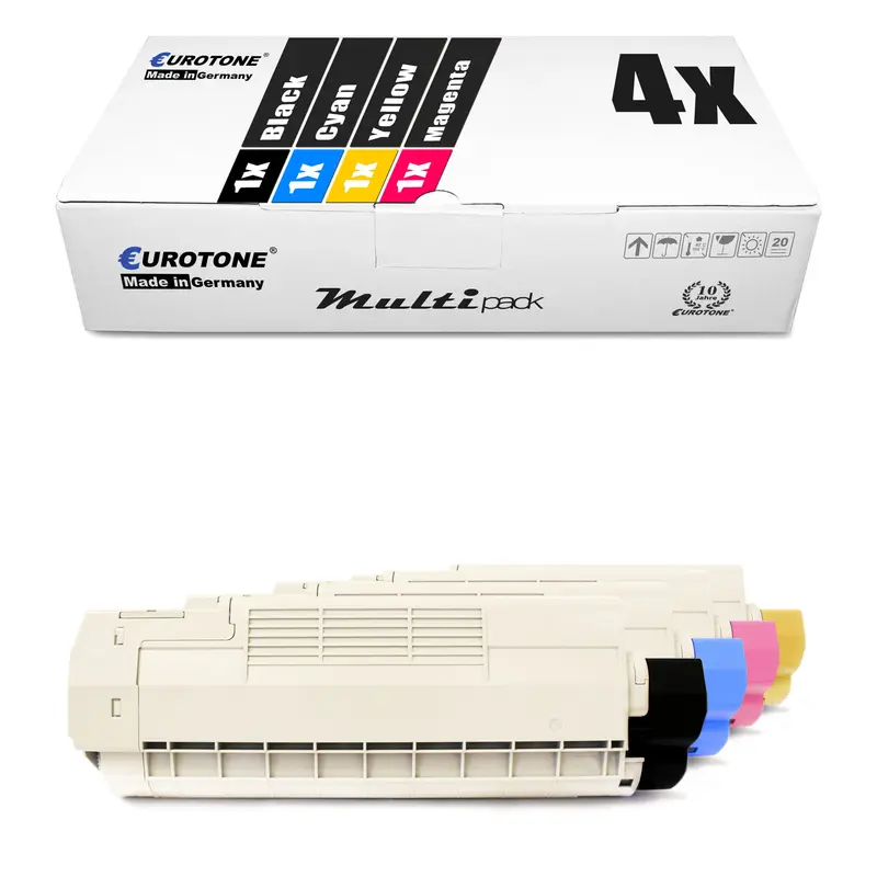 4x Alternative Toner für OKI 43324423 43324422 43324421 43324424