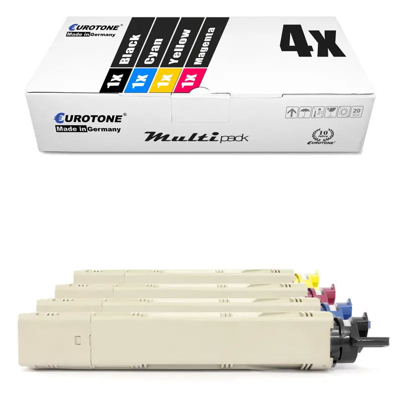 4x Alternative Toner für OKI 43459331 43459330 43459332 43459329