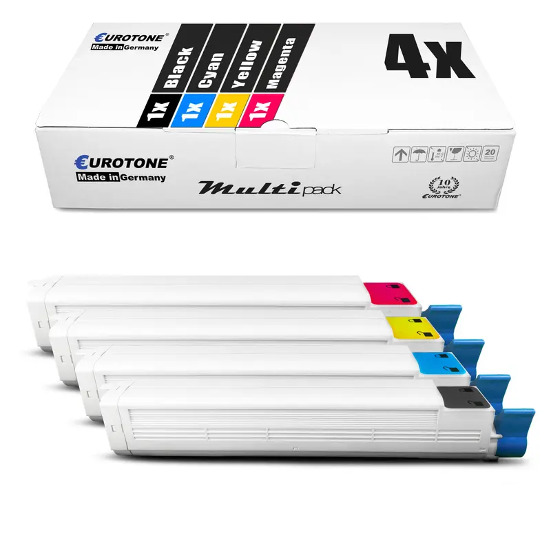 4x Alternative Toner für OKI 43837130 43837132 43837129 43837131