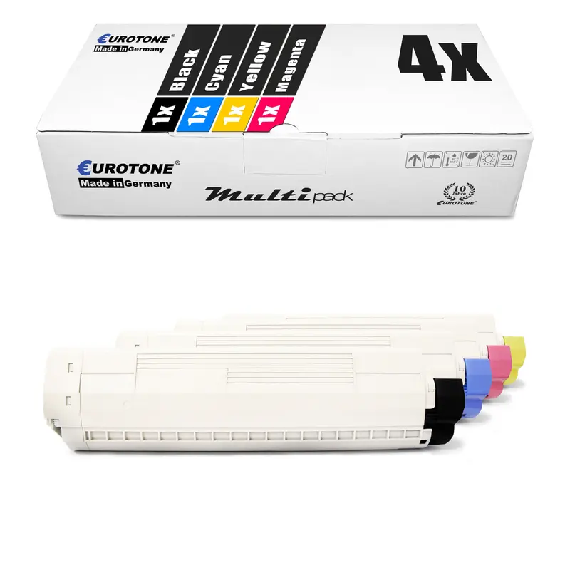 4x Alternative Toner für Oki 46471104 46471103 46471102 46471101
