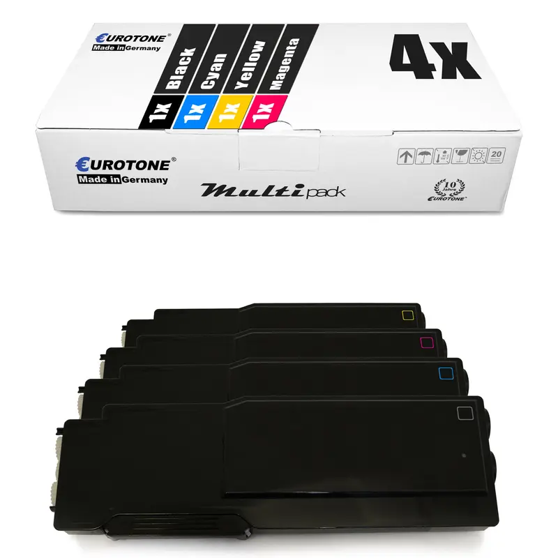 4x Alternative Toner XXL für Dell 59311119 59311120 59311122 59311121