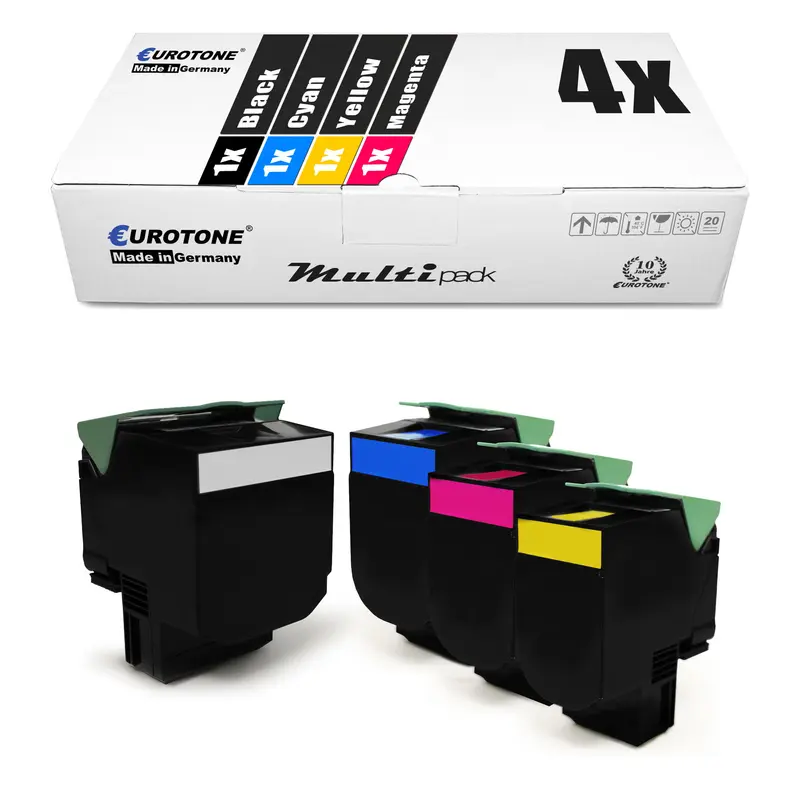 4x Alternative Toner XXL für Lexmark 702H