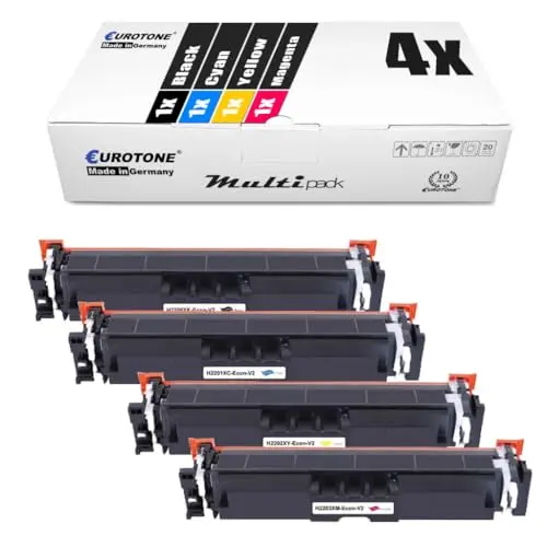 4x Eurotone Toner kompatibel für HP TN7600 – Schwarz/Cyan/Magenta/Gelb – für 4302dw, 4202dw