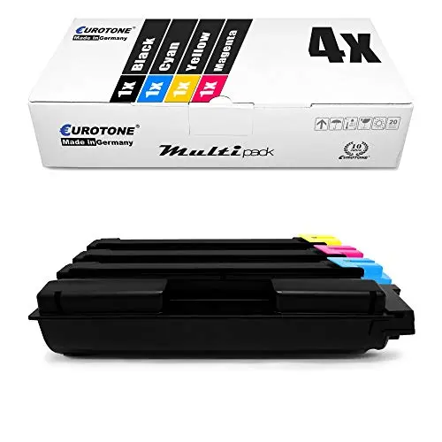 4x Eurotone Toner kompatibel für Kyocera TK-590C – Cyan – für Kyocera ECOSYS M 6026 cdn, Kyocera ECOSYS M 6026 cidn