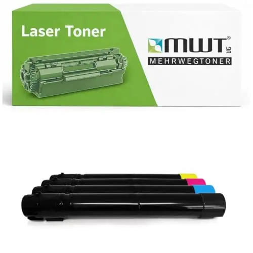 4x Mehrwegtoner Toner kompatibel für Xerox 06R01513 – Schwarz/Cyan/Magenta/Gelb – für Xerox WC 7500 Series, Xerox WC 7525