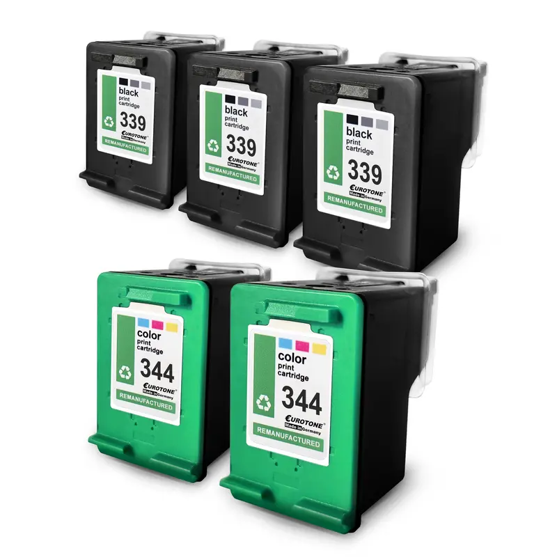 5x Alternative Tintenpatronen für HP 339+344