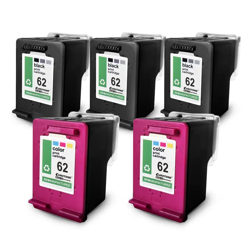 5x Alternative Tintenpatronen für HP 62XL