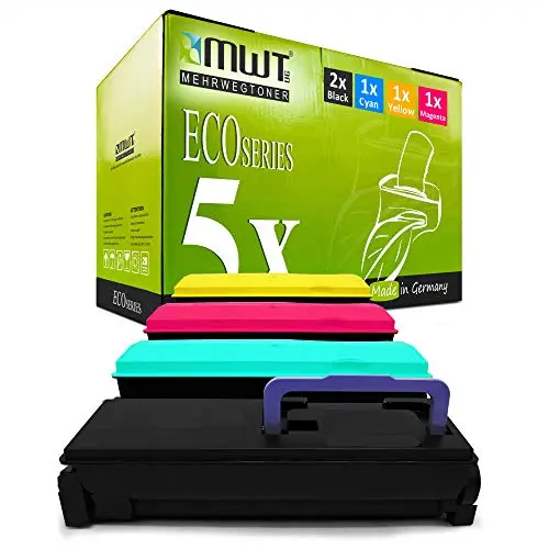 5x Kraft Office Supplies Toner kompatibel für Kyocera TK-550 – Schwarz/Cyan/Magenta/Gelb