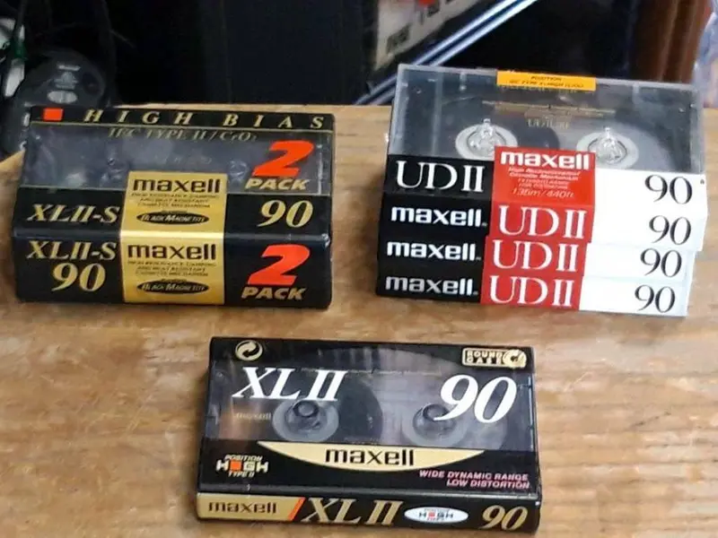 6 verschiedene MAXELL Audio-Cassetten, NEU & OVP