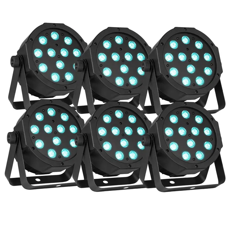 6 x BeamZ "SlimPAR 37" 12x 4 Watt RGBW LED Scheinwerfer