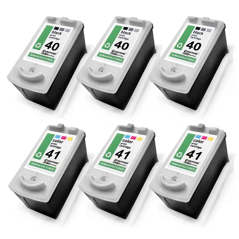 6x Alternative Tintenpatronen für Canon PG40 CL41 0615B036