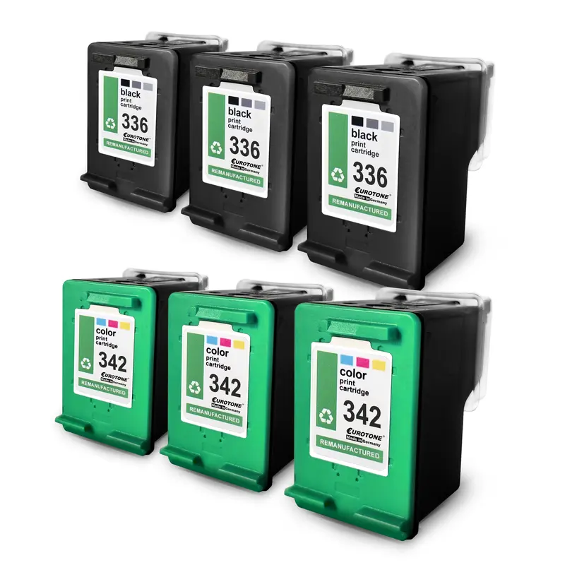 6x Alternative Tintenpatronen für HP 336+342