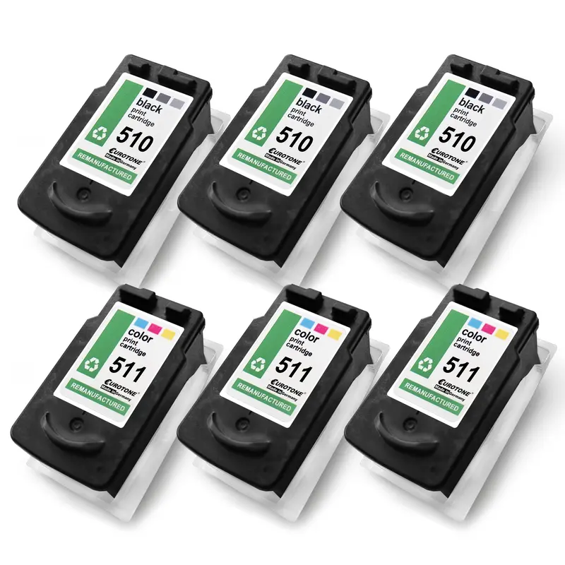 6x Alternative Tintenpatronen XXL für Canon PG510 CL511 2970B010