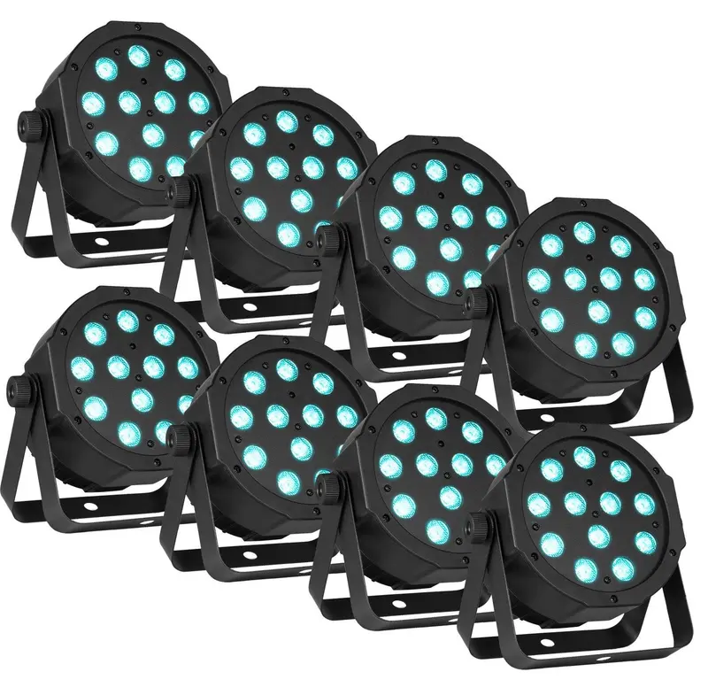 8 x BeamZ "SlimPAR 37" 12x 4 Watt RGBW LED Scheinwerfer