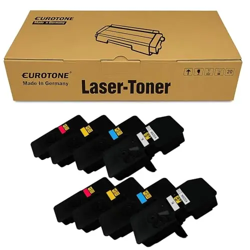 8x Eurotone Toner kompatibel für Kyocera MA2101CFX – für MA2101cwfx, PA2101cx