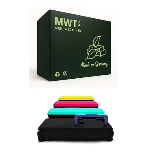 8x Mehrwegtoner Toner kompatibel für Kyocera C5100DN – Schwarz/Cyan/Magenta/Gelb – für FS-C5100DN