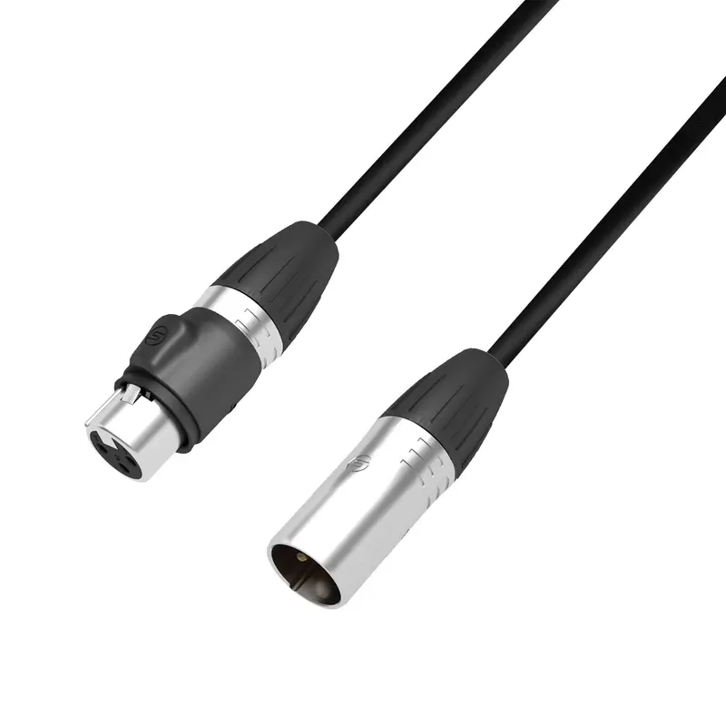 Adam Hall Cables K4 DMF 0300 IP65, DMX- & AES/EBU-Kabel – 3-Pol-XLR(m) auf XLR(f), IP65 3 m