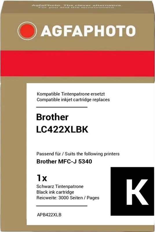 Agfa Photo APB422XLB Schwarz Druckerpatrone
