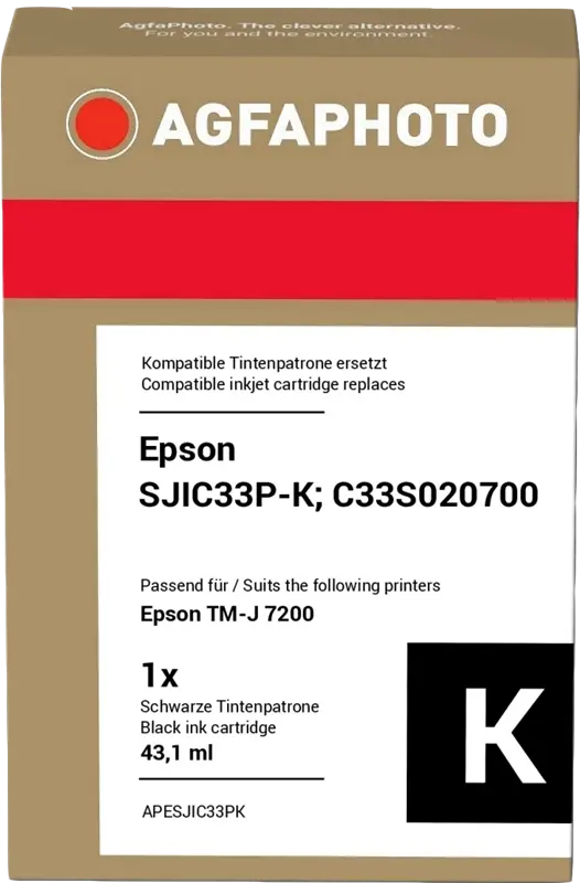 Agfa Photo APESJIC33PK Schwarz Druckerpatrone