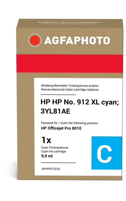 Agfa Photo APHP912CXL Cyan Druckerpatrone