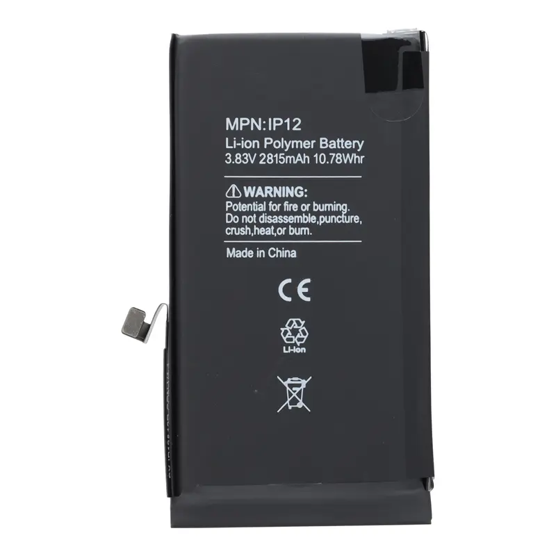 Akku Kompatibel für iPhone 12 / 12 Pro Akku inkl. Klebestreifen (BMS löten nicht notwendig und keine Fehlermeldungen)