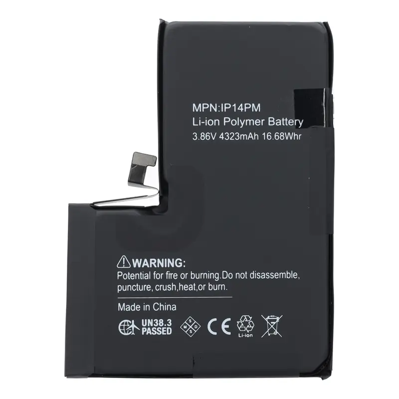 Akku Kompatibel für iPhone 14 Pro Max Akku inkl. Klebestreifen (BMS löten nicht notwendig und keine Fehlermeldungen)