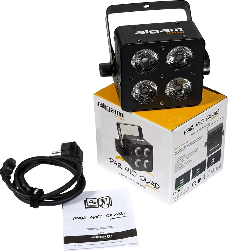 ALGAM LIGHTING - PAR-410-QUAD | DMX LED-Parwash mit vier 10-Watt-RGBW-LEDs